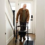 Carex Steel Rollator Walker with Seat and Wheels, Rolling Walker for Seniors, Supports 350lbs, For 5'0" to 5'8", Adult Rollator for Seniors, Padded Seat and Backrest for Elderly Assistance, Dark Blue - Image 8