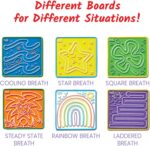 hand2mind Mindful Maze Boards, Learn Breathing Patterns, Mindfulness for Kids Anxiety Relief, Tactile Sensory Toys, Play Therapy Toys, Social Emotional Learning Activities, Calm Down Corner Supplies - Image 2
