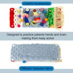 Fidget Blanket for Adult with Dementia,Dementia Products for Elderly,Alzheimers Dementia Activities for Seniors,Fidget Wrist Cuff Sensory Bracelet Toy for Seniors,Dementia Gifts (Blue) - Image 3