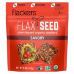 Doctor In The Kitchen Flackers Organic Flax Seed Crackers Savory Garlic-Onion-Basil & Red Chile Pepper -- 5 oz - 2 pc