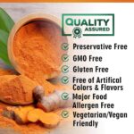 Turmeric Curcumin Supplement 1950mg with Organic Turmeric & Ginger, 95% Curcuminoids, BioPerine Black Pepper for Best Absorption, Nature's Vegan Joint Support, Non-GMO, Bottled in USA - 240 Capsules - Image 8