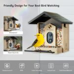 Bird Feeder with Camera, Upgraded 1.5L Smart Bird Feeder with AI Identify for 10000 Plus Bird Species, Auto Capture Bird & Real-time Notifications, Ideal Gift for Bird Lovers (Iron Roof) - Image 7
