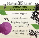 Herbal Roots Organic Black Elderberry Capsules | Max Strength | Made with Organic Sambucus | 60 Vegan Capsules - Image 3