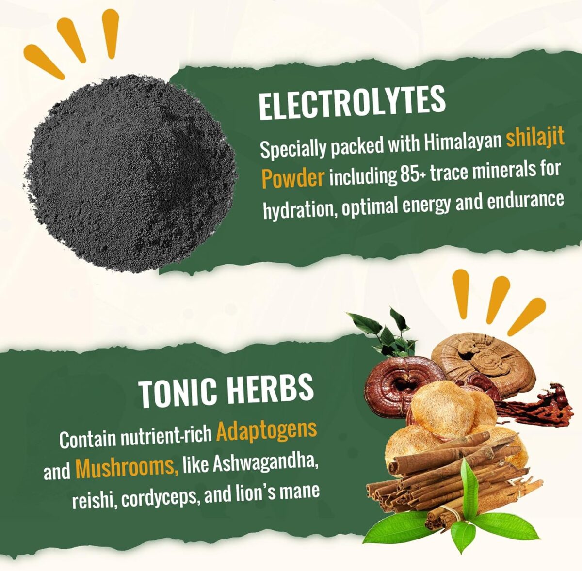 Super Greens Powder Superfood Supplement + Electrolytes & Tonic Herbs | Organic Greens, Adaptogens, Shilajit, Antioxidants, Prebiotic & Probiotic & Postbiotic | for Gut, Energy & Immune | 30 Servings - Image 5