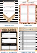 Schoolgirl Style Simply Safari Teacher Planner, 8" x 11" Undated Teacher Planner With Planner Stickers, Leopard Print Teacher Lesson Planner for Classroom Organization and Animal Print Classroom Décor - Image 6