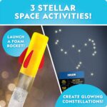 National Geographic Mega Space Activity Kit - Glow in The Dark Science Craft Kit for Kids with 100+ Pieces, Launch a Rocket, Create Glowing Constellations, Paint a Solar System & More - Image 3