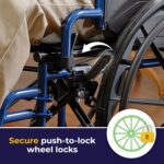Drive Medical Blue Streak Wheelchair with Flip Back Desk Arms, Swing Away Footrests, 16 Inch Seat - Image 8
