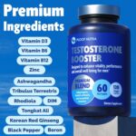 Testosterone Booster Supplement for Men - Male Enhancing Test Boost - Ashwagandha, Tongkat Ali, Rhodiola, Tribulus, Vitamin D3, B6, B12 - Workout, Muscle Builder, Strength, Energy, Performance - 120ct - Image 4