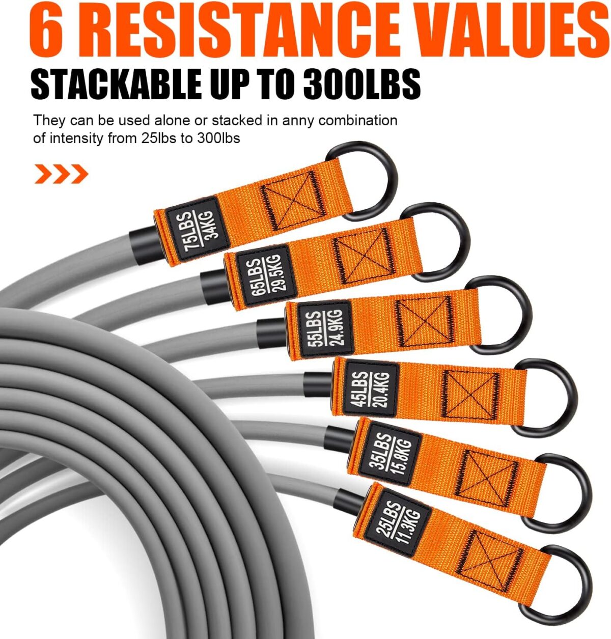 Resistance Bands with Handles - Heavy Duty Fitness Bands for Strength Training, Slim, Yoga, Home Gym Equipment - Image 6