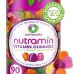 NUTRAMIN Daily Vegan Keto Multivitamin Gummies Non-GMO Natural Vitamin C, D + Zinc for Immunity, Plant-Based, Sugar-Free, Nut-Free, Gluten-Free, Biotin, Vitamin A, B, B6, B12 & More 90 Count, 45 Days