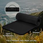 Retrospec Solana Yoga Mat 1" Thick With Nylon Carry Strap for Men & Women - Non Slip Exercise Mat for Home Yoga, Pilates, Stretching, Floor & Fitness Workouts - Image 3