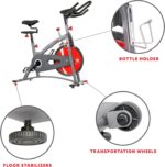 Sunny Health & Fitness Stationary Exercise Bike Machine w/4-Way Adjustable Cushion Seat & Multi-Grip Handlebar, Indoor Cycling Equipment for Home Cardio Training, Optional Heavy-Duty & 40LB Flywheel - Image 5