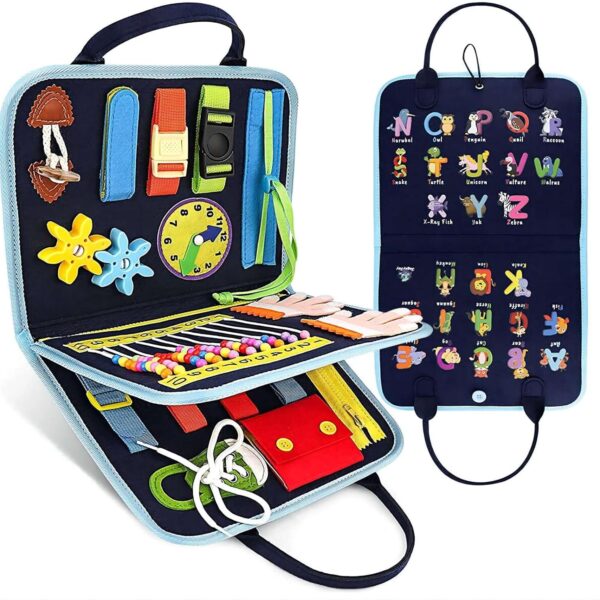 Dementia Products for Elderly, Busy Blanket for Dementia Patients, Alzheimers Activities for Seniors, Gifts for Adult Dementia Patients, Dementia Therapy Aid Fidget Blanket Product, Elderly Gifts