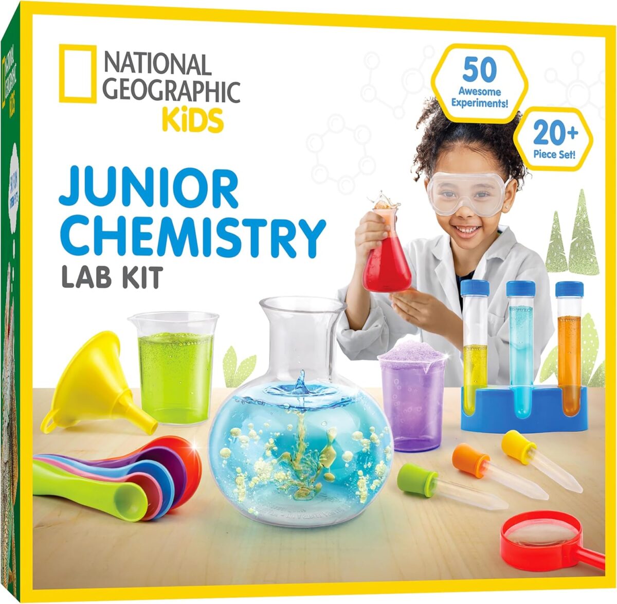 National Geographic Kids Junior Chemistry Set - Complete Early Learning Lab Kit with 50 Science Experiments for Kids and 20+ Lab Tools, Kids Chemistry Set, Science Experiments for Kids 4-6 - Image 1