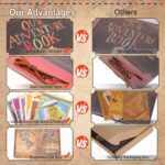 Our Adventure Book Scrapbook Album 11.9 X 7.6 Inch 80pages,3d Retro Embossed Letter Hard Cover Movie Up,Memory Book For Couples,DIY Album for Anniversary,Wedding,Travelling,Friends,Family,Couple Gifts - Image 3