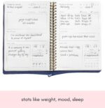 Kunitsa Co. Fitness Journal for Women - Track Workouts, Meals, and Weight Loss, Undated, Fits 120 Workouts, Dusty Blue, 6 x 8.5 Inches - Image 5