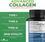ForestLeaf Multi Collagen Pills with Hyaluronic Acid + Vitamin C | Hydrolyzed Collagen Supplements for Women or Men | Multi Collagen Capsules Peptides for Skin, Wrinkles, 120 Caps - Image 2