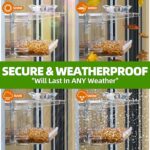 Window Bird Feeder with Non-Marking Self-Adhesive Hooks, Clear and Transparent, Outdoor Wild Bird Watching Gift, Garden Decor - Image 4
