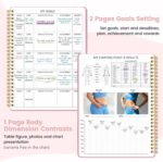 Fitness & Food Journal for Women, Undated 150-day Workout & Wellness Planner with Measuring Tape, Pink Weight Loss Journal for Setting Goals Tracking Exercise Training Diet Progress (9.5’’*7’’) - Image 2