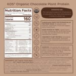 KOS Vegan Protein Powder, Chocolate USDA Organic - Low Carb Pea Protein Blend, Plant Based Superfood with Vitamins & Minerals - Keto, Soy, Gluten Free - Meal Replacement for Women & Men - 10 Servings - Image 9