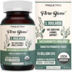 Organic Saccharomyces Boulardii - 10 Billion CFU - Clinically Validated CNCM I-1079 Probiotic Strain - Gut, Digestion & Healthy Bowel Support - First Organic Form of S. Boulardii Probiotic - 60 Count