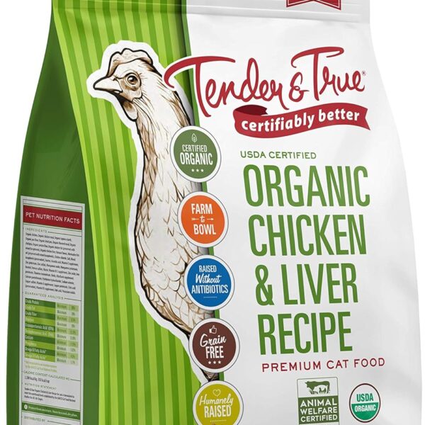 Tender & True Organic Chicken & Liver Recipe Cat Food, 3 lb