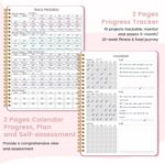 Fitness & Food Journal for Women, Undated 150-day Workout & Wellness Planner with Measuring Tape, Pink Weight Loss Journal for Setting Goals Tracking Exercise Training Diet Progress (9.5’’*7’’) - Image 3