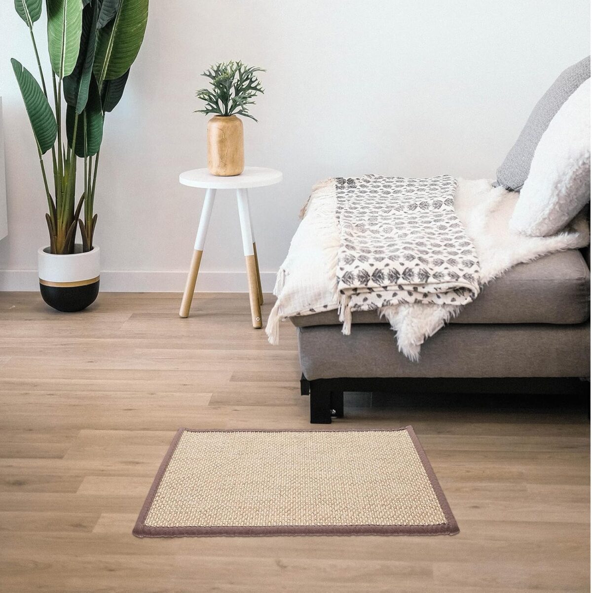 Bamboo Rug Woven Straw Seat Cushion Japanese Style Rattan Futon Sitting Pad Tatami Floor Pillow for Zen Garden Yoga Practice or Buddha Meditation Light Brown Japanese Tatami Mat - Image 5