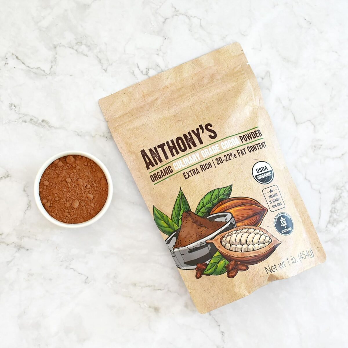 Anthony's Organic Culinary Grade Cocoa Powder, 1 lb, Dutch Processed Baking Cocoa, Gluten Free, Non GMO, Keto Friendly - Image 6