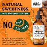 Wild & Organic Cordyceps Tincture - Cordyceps Sinensis Mushroom Extract for Immune & Energy Support - Liquid Mushroom Supplement - Vegan, Sugar & Alcohol-Free Drops - 4 fl oz - Image 6
