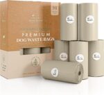100% Certified Home Compostable and Biodegradable Dog Poop Bags - ASTM D6400 & EN 13432 Compliant dog poop bags rolls – 90 Bags – 6 x Rolls of Plant Based Poop Bags for dogs - Thick Poop Bags