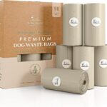 100% Certified Home Compostable and Biodegradable Dog Poop Bags - ASTM D6400 & EN 13432 Compliant dog poop bags rolls – 90 Bags – 6 x Rolls of Plant Based Poop Bags for dogs - Thick Poop Bags