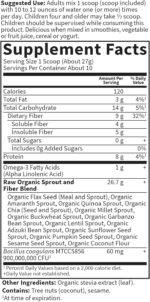 Garden of Life Raw Organic Fiber Supplement Powder - 10 Servings, 15 Organic Superfoods + Probiotics & Omega-3 ALA, 4g Soluble & 5g Insoluble Fiber for Regularity - Psyllium Free - Image 5