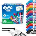 EXPO Low Odor Dry Erase Markers, Chisel Tip, Assorted Fashion Colors, 36 Count for Classroom, Office & Home Use