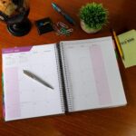 Aug 2024-Jul 2025 Deluxe Teacher Planner Notebook 8.5x11 Daily Weekly Monthly Organizers with 7 Periods, Pocket Folder, Dated Calendar, Page Tabs, Bookmark and Planning Stickers (Watercolor Stripes) - Image 8