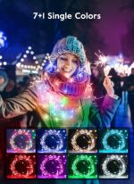 Minetom Fairy Lights Color Changing - 33FT 100 LED String Lights with Remote,11 Modes, USB Fairy Lights Indoor, Color Changing Easter Lights, Twinkle Fairy Lights for Bedroom Indoor Classroom - Image 5