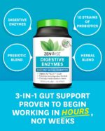 Zenwise Health Digestive Enzymes and Bromelain for Gut Health - Probiotic Multi Enzymes with Prebiotics and Probiotics for Women and Men for Digestive Health and Bloating Relief for Digestion - 100 CT - Image 6