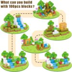 100PCS Magnetic Blocks - Building Toys for Boys Girls 3+,Toddler Building Magnet Toy STEM Sensory Game,Christmas Birthday Gifts for Kids Ages 4 5 6 7 8 9 - Image 3
