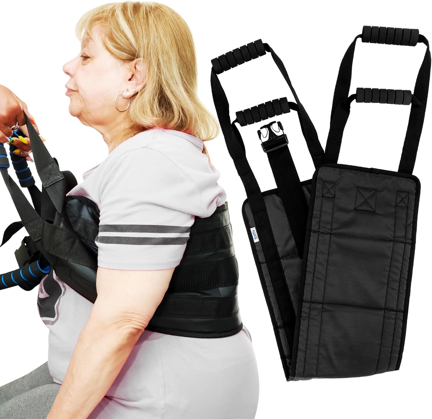 815JwQRXZ-L._AC_SL1500_.jpg 35 Inch Lift Assist for Elderly - Transfer Sling for Elderly and Disabled, Gait Belt to Help Lift Elderly, Senior Lift Assist Devices, Patient Lift Mobility Equipment for Elderly - Image 1