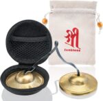 ZenBless Tibetan Tingsha Cymbals 2pcs, with Storage Box and Fabric Case,Meditation Brass Chime Bells for Spiritual Healing Mindfulness, Yoga Buddhist, Relaxation Musical Instruments