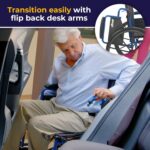 Drive Medical Blue Streak Wheelchair with Flip Back Desk Arms, Swing Away Footrests, 16 Inch Seat - Image 7