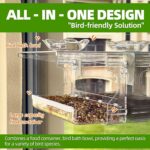 Window Bird Feeder with Non-Marking Self-Adhesive Hooks, Clear and Transparent, Outdoor Wild Bird Watching Gift, Garden Decor - Image 3