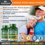 Wholesome Wellness Whole Food Multivitamin for Men - Natural Multi Vitamins, Minerals, Organic Extracts - Vegan Vegetarian - 120 Tablets - Image 4