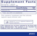 Pure Encapsulations CoQ10 60 mg | Coenzyme Q10 Supplement for Energy, Antioxidants, Brain and Cellular Health, Cognition, and Cardiovascular Support* | 250 Capsules - Image 2