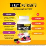 Airborne 1000mg Vitamin C with Vitamin D & Zinc, Multivitamin Immune Support Supplement, Antioxidants Vitamins A C & Vitamin E, 116 Chewable Tablets, Very Berry Flavor - Image 3