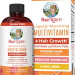 MaryRuth Organics Liquid Multivitamin Lustriva® Hair Growth for Women| Biotin 10000mcg | Vitamin D, B |Clinically Tested for Thicker Hair, Wrinkles, Fine Lines, Skin Care| Ages 18 | 15.22 Fl Oz