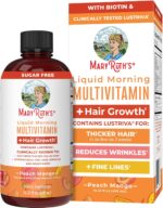 MaryRuth Organics Liquid Multivitamin Lustriva® Hair Growth for Women| Biotin 10000mcg | Vitamin D, B |Clinically Tested for Thicker Hair, Wrinkles, Fine Lines, Skin Care| Ages 18 | 15.22 Fl Oz