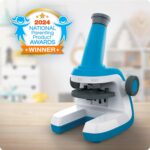 National Geographic Microscope for Kids - Science Kit with an Easy-to-Use Kids Microscope, Up to 400x Zoom, Blank and Prepared Slides, Gifts for 6 7 8 9 & 10, STEM Project Toy (Amazon Exclusive) - Image 2