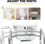 Medical king Toilet Safety Rail - Adjustable Detachable Toilet Safety Frame with Handles Heavy-Duty Toilet Safety Rails Stand Alone - Toilet Safety Rails for Elderly, Handicapped - Fits Most Toilets - Image 2