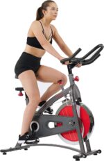 Sunny Health & Fitness Stationary Exercise Bike Machine w/4-Way Adjustable Cushion Seat & Multi-Grip Handlebar, Indoor Cycling Equipment for Home Cardio Training, Optional Heavy-Duty & 40LB Flywheel - Image 8